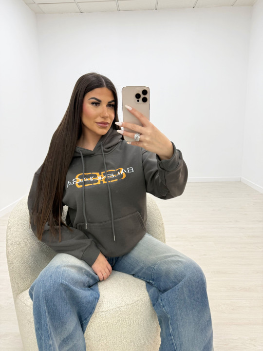 SUDADERA BALEN GRIS OSCURO